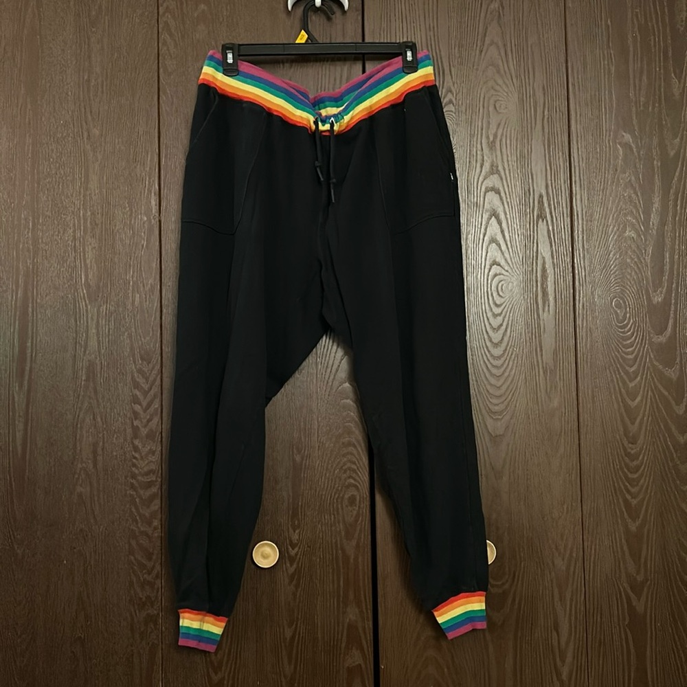 Black Joggers with Pride detail edging
